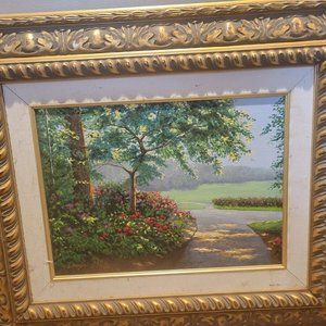 Rhododendron Way serigraph Nature Landscape Framed Art Schaefer Miles Painting